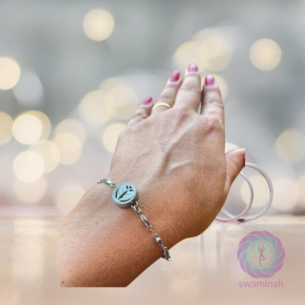 Pulseira de Aromaterapia - Asa Prateada