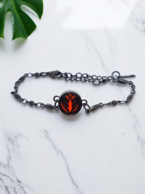 pulseira de aromaterapia asa preta