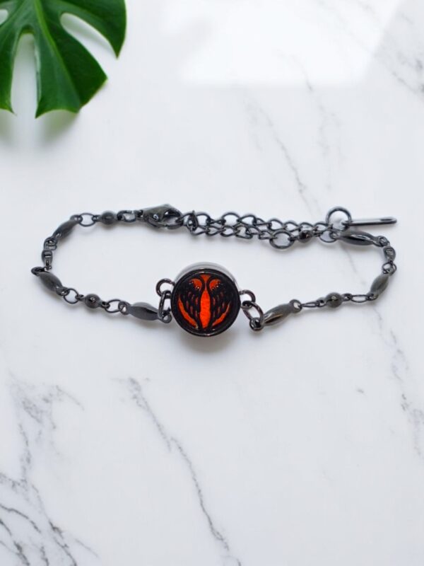 pulseira de aromaterapia asa preta