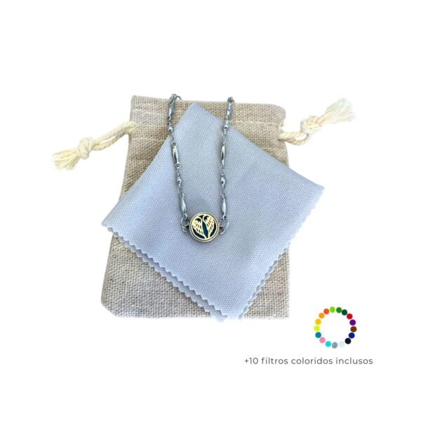 Pulseira de Aromaterapia - Asa Prateada