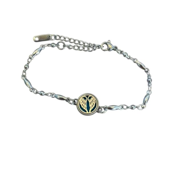 Pulseira de Aromaterapia - Asa Prateada