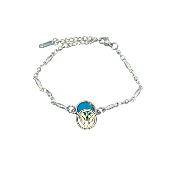 Pulseira de Aromaterapia - Asa Prateada