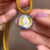 colar para oleos essenciais de mao de fátima em cortiça